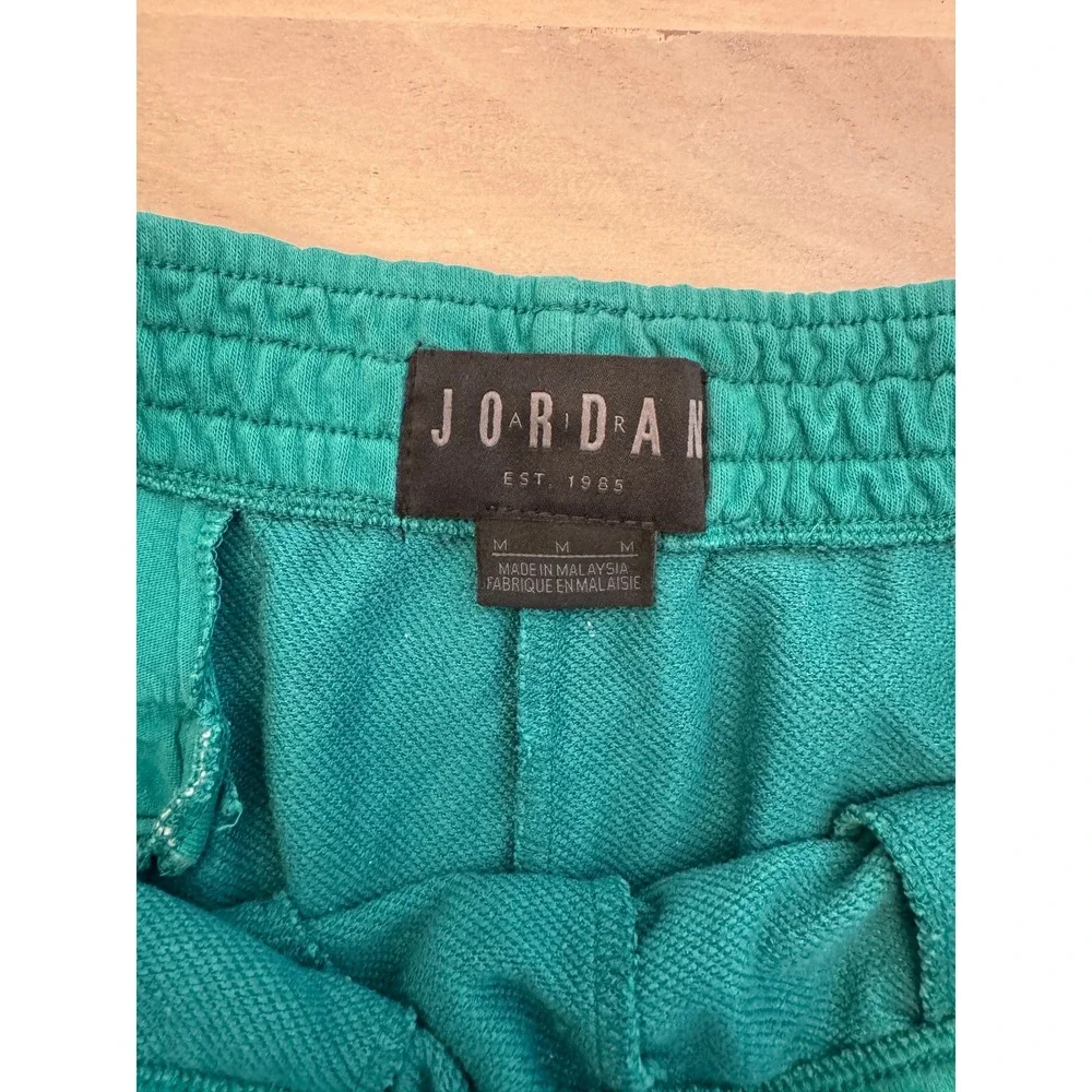 Jordan Jumpman Fleece Shorts Men's M Green Pink Big Logo Sweat Shorts M